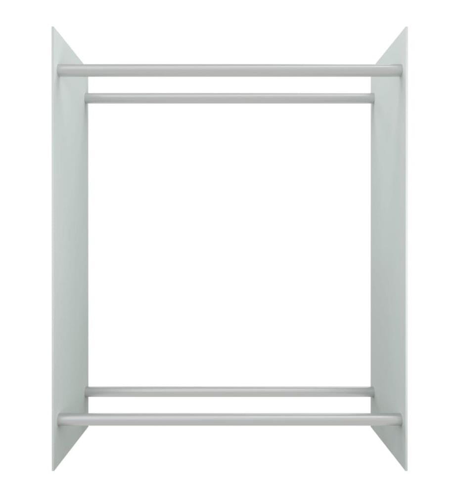 Brennholzregal Weiss 80x35x100 cm Hartglas