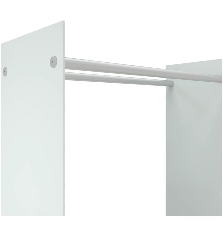 Brennholzregal Weiss 80x35x100 cm Hartglas