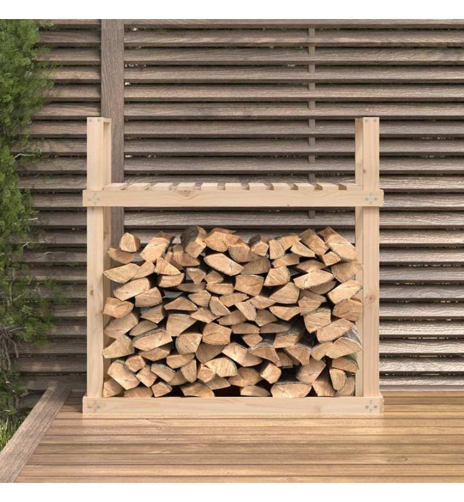 Support pour bois de chauffage 110x35x108,5 cm Bois de pin
