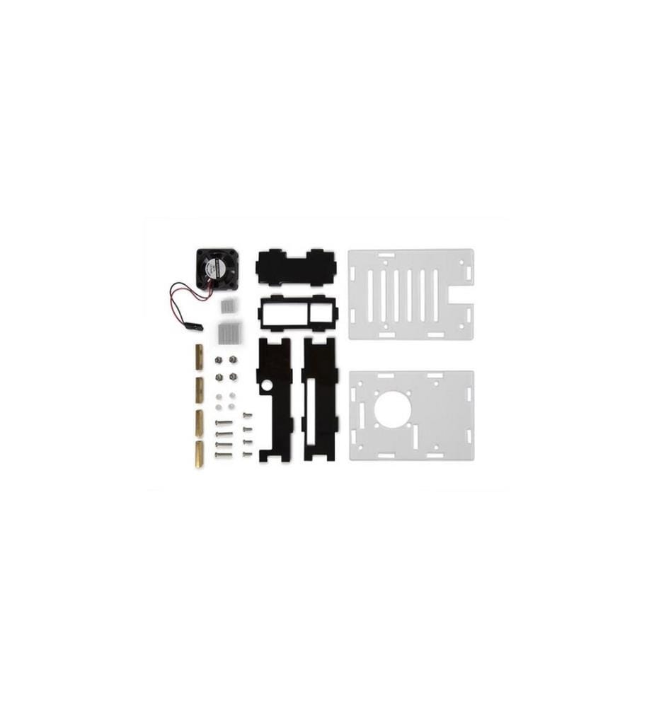 Whadda - Gehäuse für Raspberry PI 4 mit Lüfter, Transparent