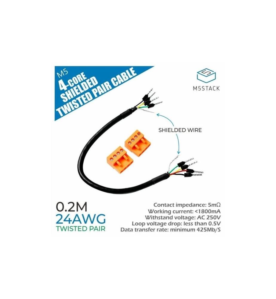 M5Stack - Kabel 24 AWG 4-Core Twisted Pair 0.2 m