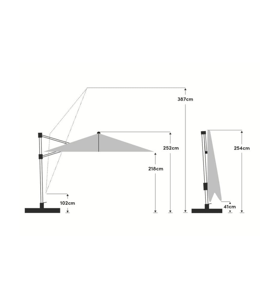 Suncomfort by Glatz - Parasol Sunflex, Ø 300 cm, Beige clair