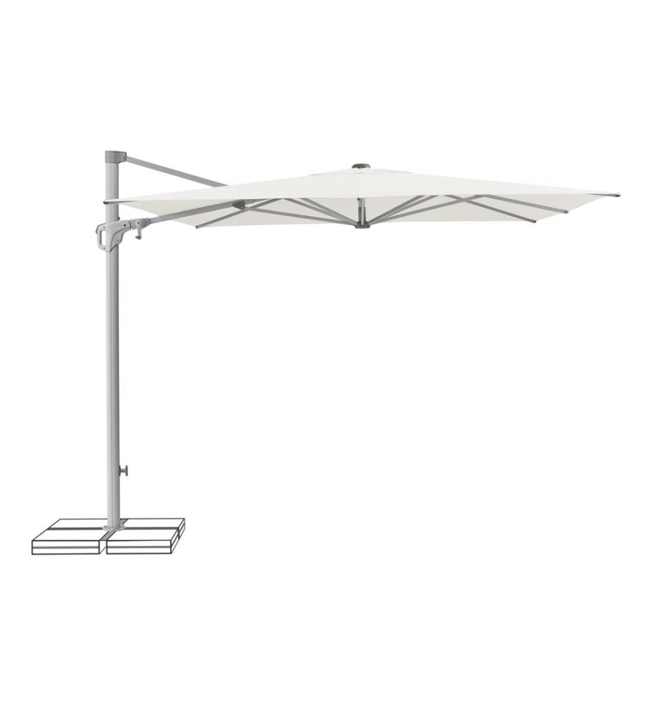 Suncomfort by Glatz - Parasol Familyflex Blanc sable, 250 x 250 mm