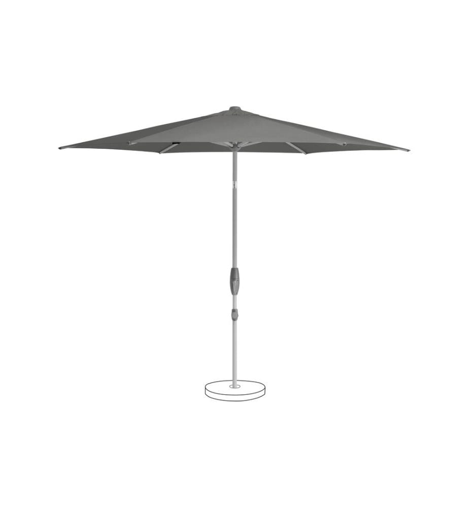 Suncomfort by Glatz - Parasol Shell Turn 300 cm, Stone Grey