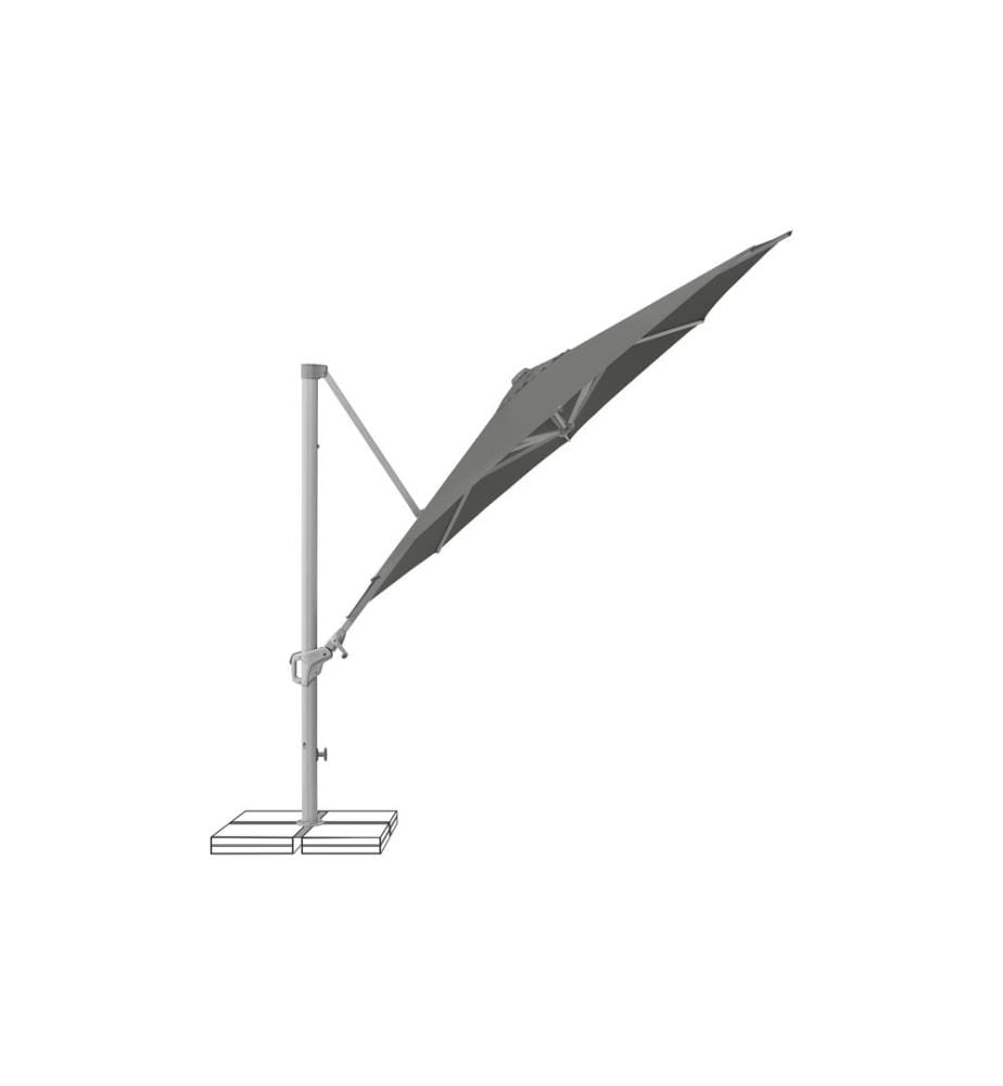 Suncomfort by Glatz - Parasol Familyflex Gris pierre, Ø 300 mm