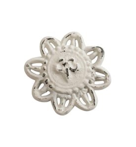 CHIC ANTIQUE - Poignée de meuble avec lys français Ø 8 cm, crème antique