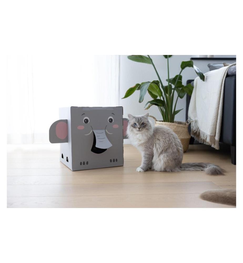 KERBL - Griffoir pour chat éléphant 35 cm x 35 cm x 39 cm