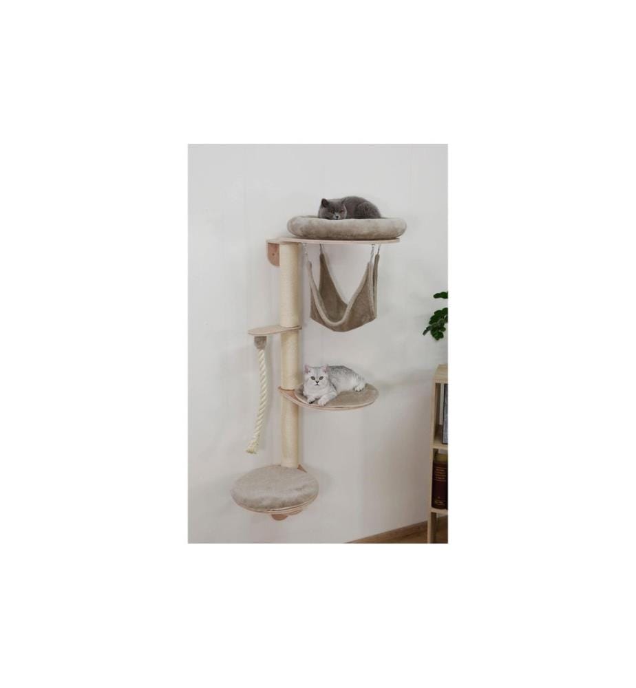 KERBL - Arbre à chat Grappa de dolomite – taupe, 80 x 66 x 158 cm