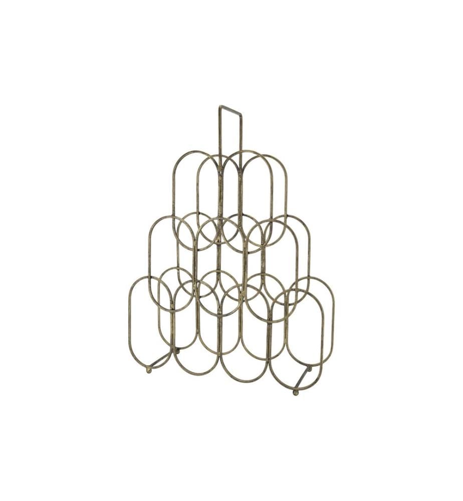 CHIC ANTIQUE - Weinflaschenhalter für 9 Flaschen Messing