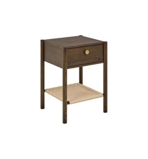 AC Design - Table de nuit Monfort Marron foncé, 43.5 x 40 x 60 cm