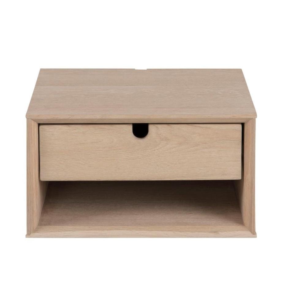 AC Design - Table de nuit Century Marron clair, 37 x 32 x 21 cm