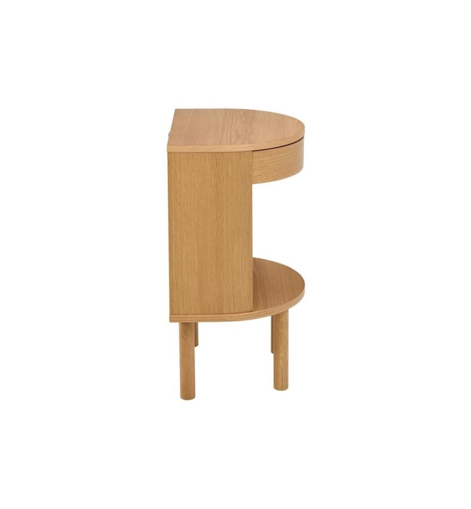 AC Design - Table de nuit Paron Marron clair, 40 x 31.5 x 60 cm