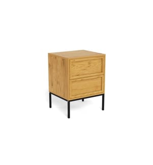 AC Design - Table de nuit Palmdale Marron clair, 45.6 x 40 x 61 cm