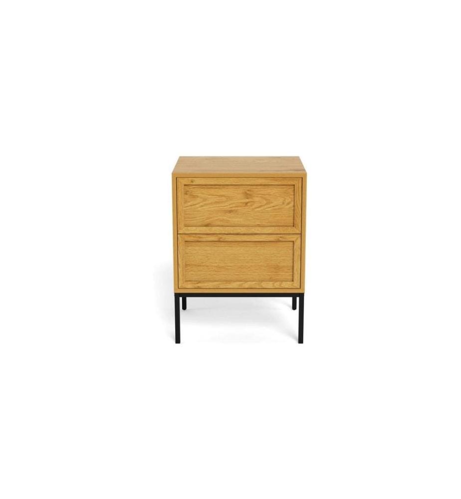 AC Design - Table de nuit Palmdale Marron clair, 45.6 x 40 x 61 cm