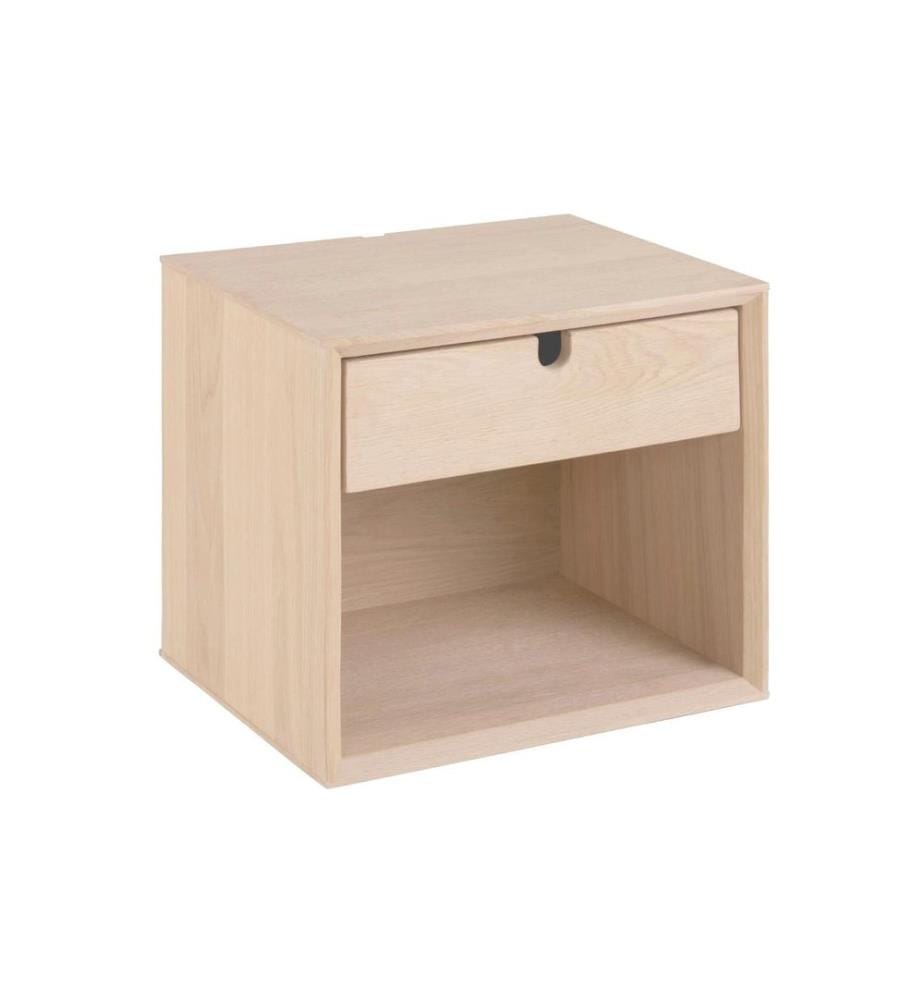 AC Design - Table de nuit Century Marron clair, 37 x 32 x 33 cm