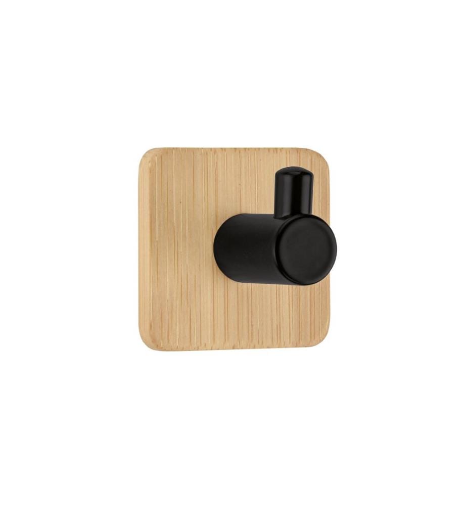 KLEINE WOLKE - Wandgarderobe Bamboo Pin Hook One 4.5 cm x 4.5 cm, Beige