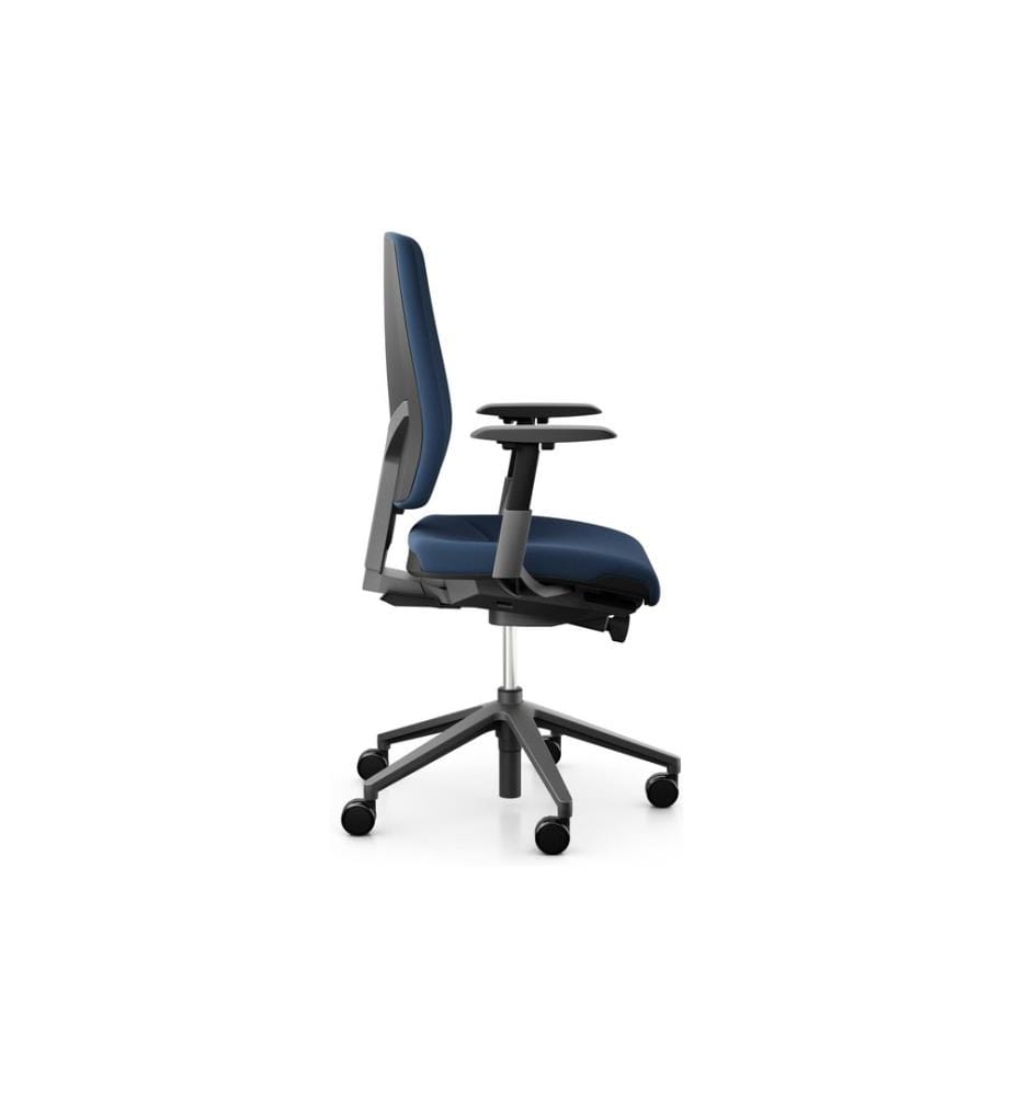 Giroflex - Chaise de bureau 68 avec dossier et accoudoirs rembourrés, bleu foncé