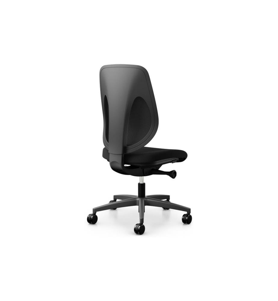 Giroflex - Chaise de bureau 353 avec dossier résille, sans accoudoirs, noir