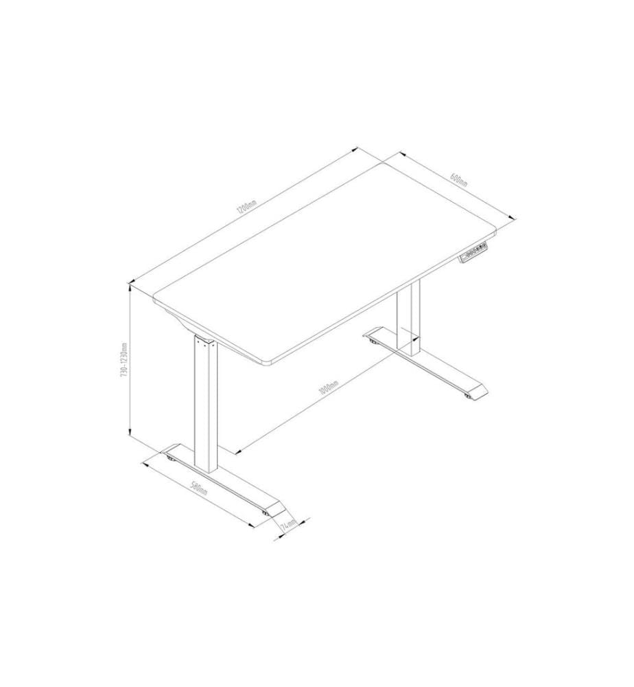 CONTINI - Stehtisch 120 x 60 cm, mit Tischplatte, Weiss