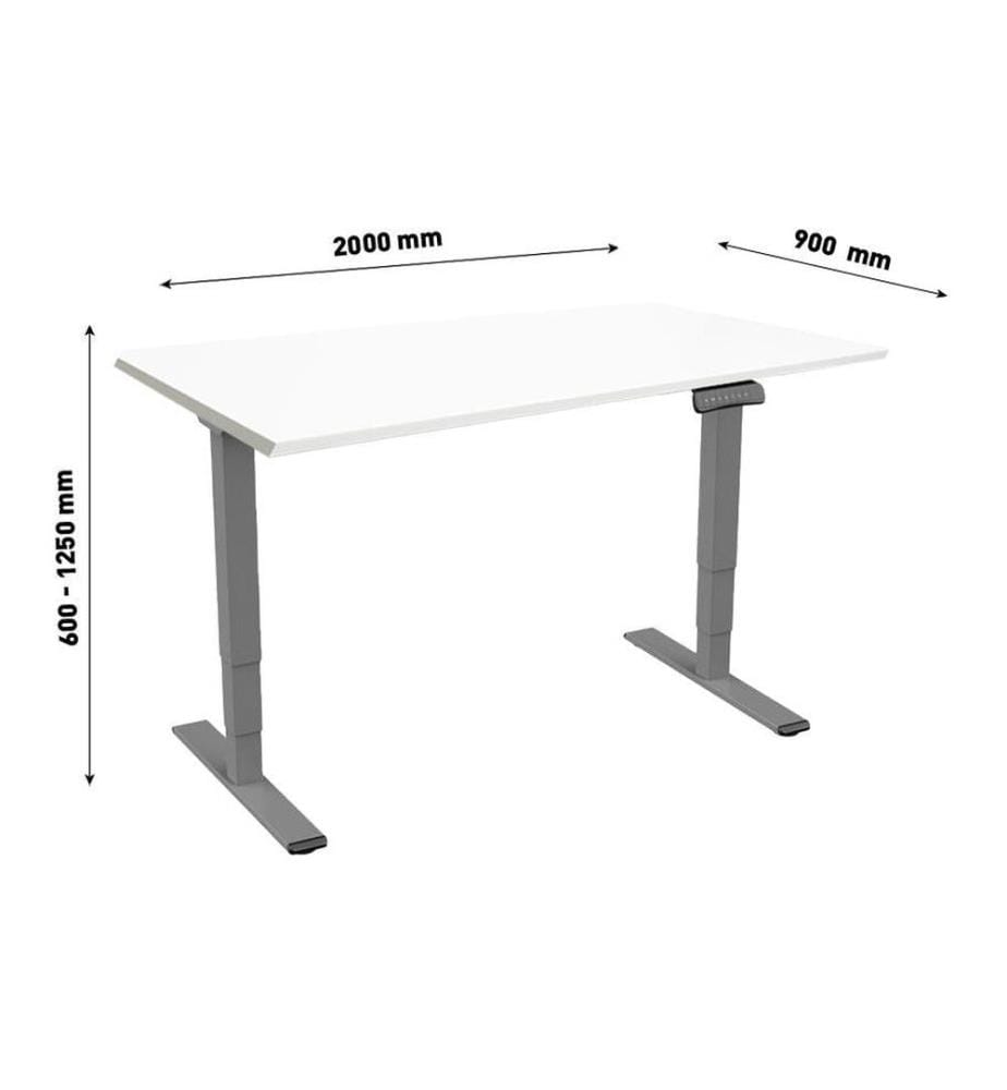 CONTINI - ET225E 2 x 0.9 m, Dunkelgrau/Weiss