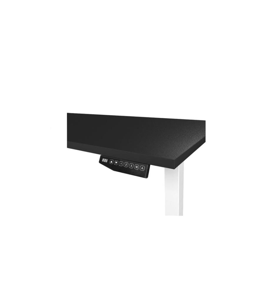 CONTINI - table de bureau réglable en hauteur 1.6x0.8 m noir/structure blanche