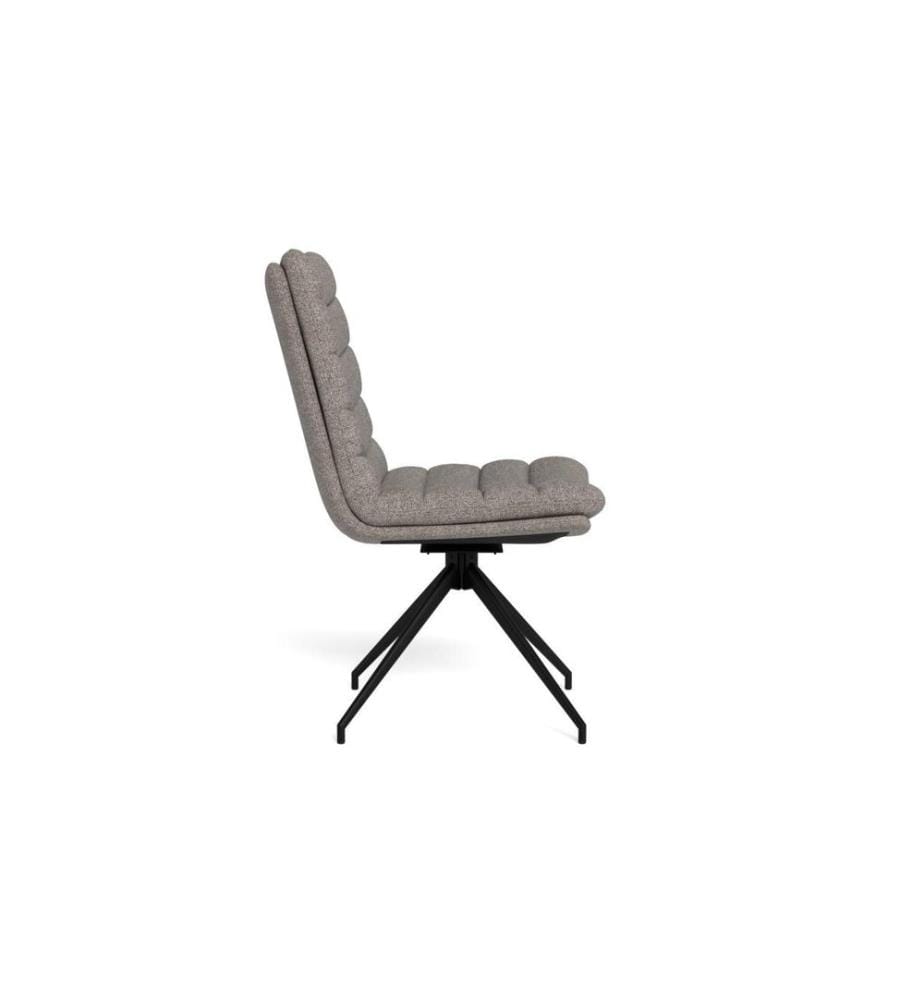 AC Design - Stuhl Grafton Hellgrau/Schwarz, 2 Stück