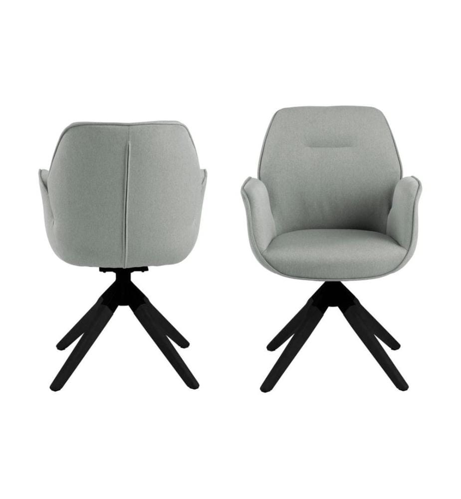 AC Design - Stuhl Aura Hellgrau/Schwarz