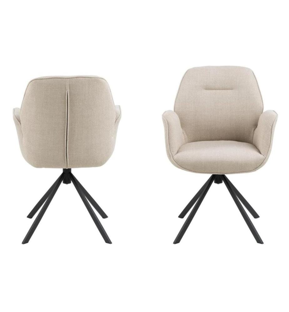 AC Design - Stuhl Aura Beige/Schwarz