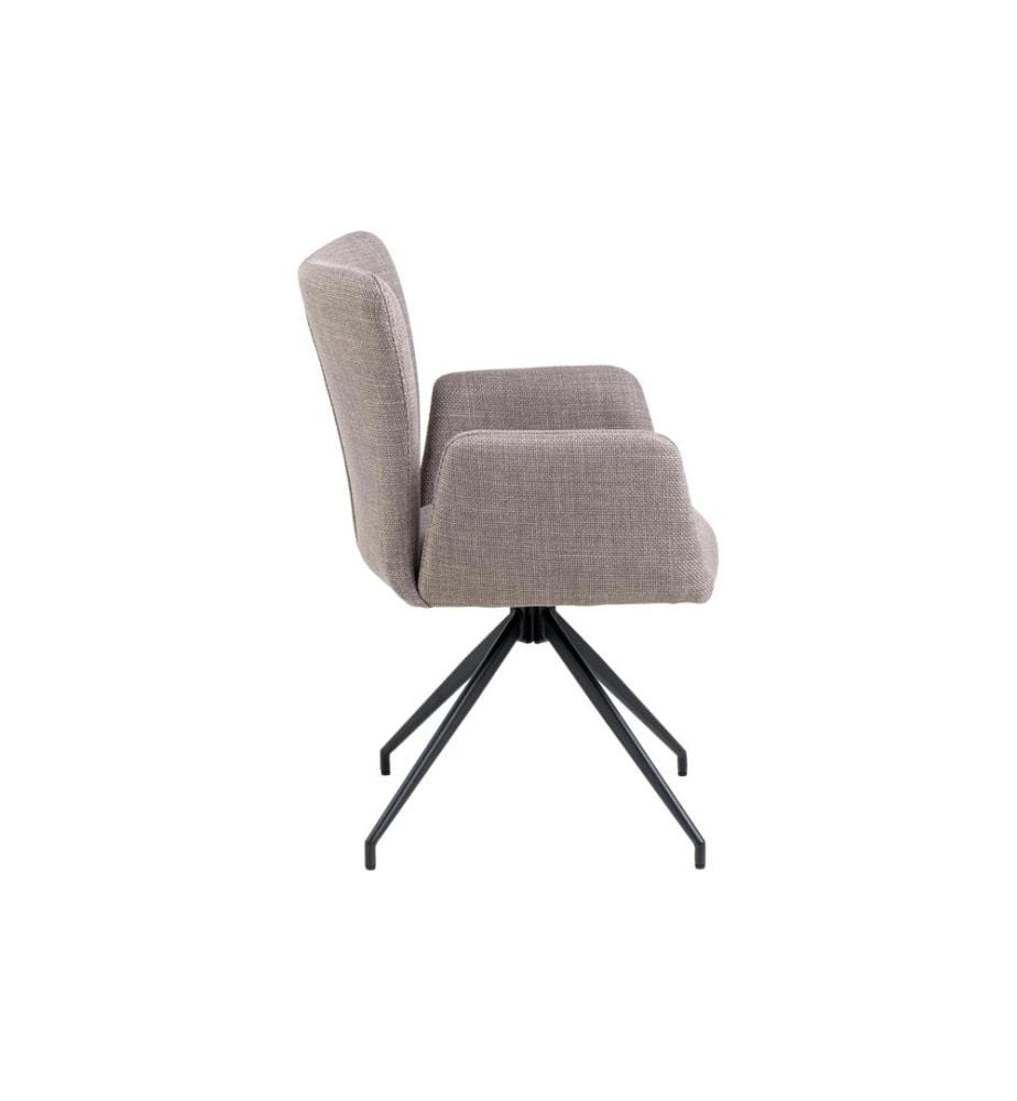 AC Design - Stuhl Laura Hellgrau/Schwarz, 2 Stück