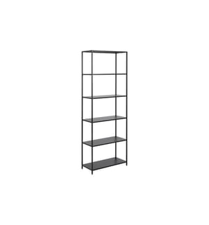 AC Design - Étagère Newcastle 69,5 x 30 x 185 cm, Noir