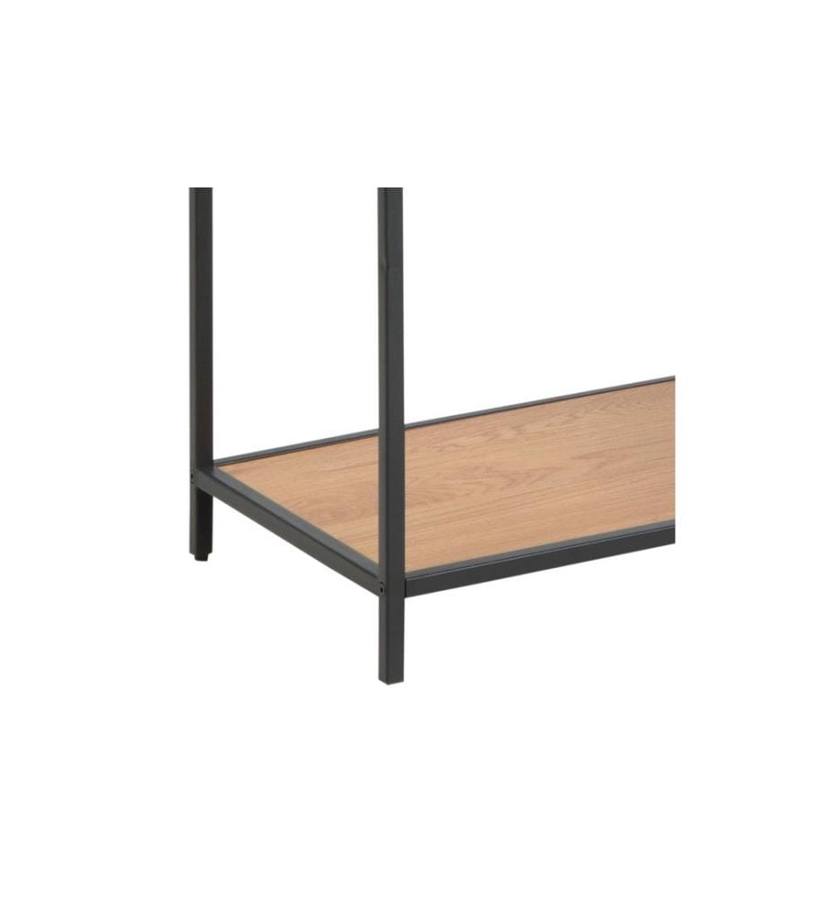 AC Design - Regal Seaford 77 x 35 x 185 cm, Eiche/Schwarz matt