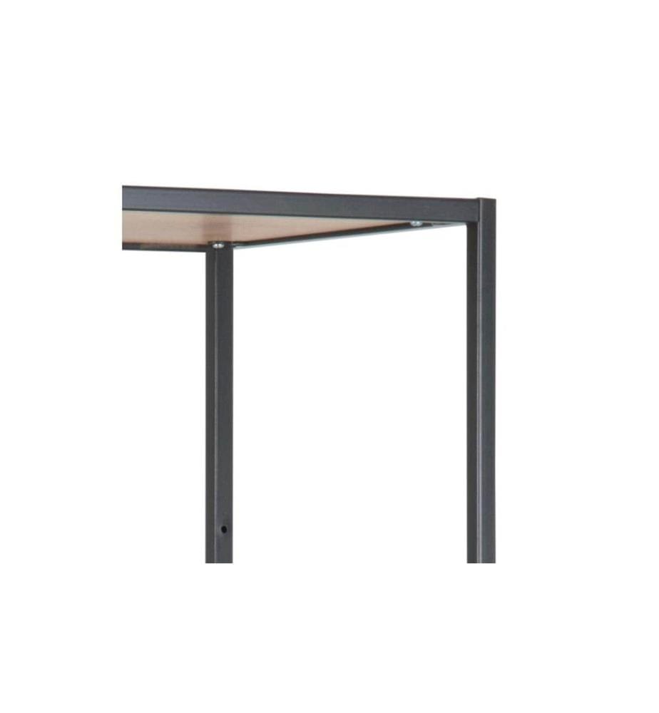 AC Design - Regal Seaford 77 x 35 x 185 cm, Eiche/Schwarz matt