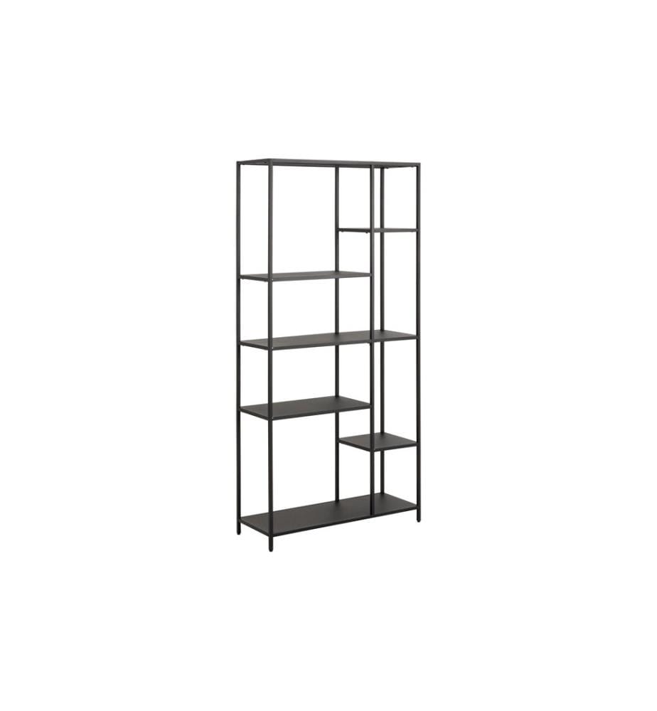 AC Design - Regal Newcastle 79,5 x 30 x 165 cm, Schwarz