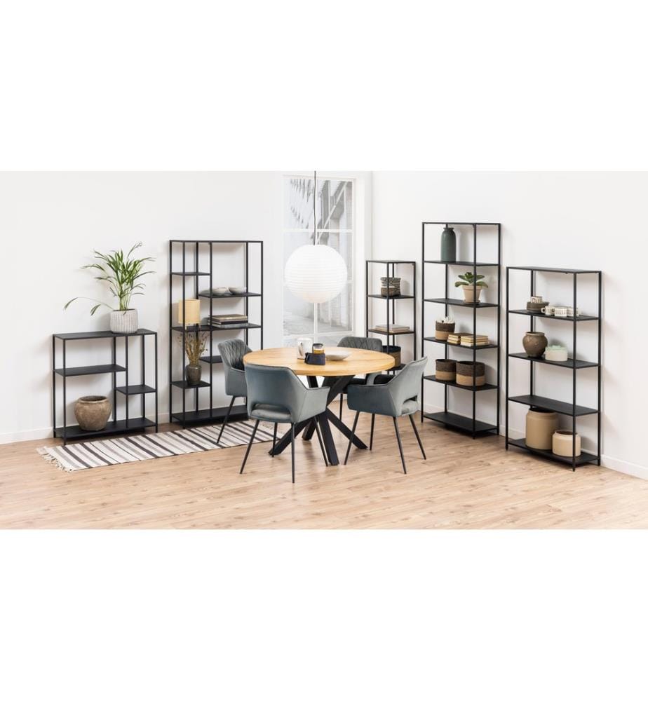 AC Design - Regal Newcastle 79,5 x 30 x 165 cm, Schwarz