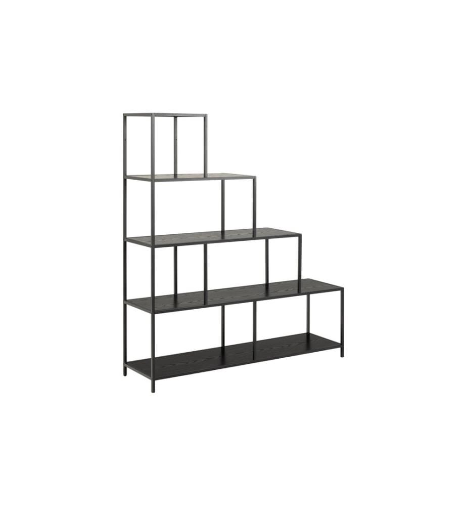 AC Design - Regal Seaford 135 x 35 x 150 cm, Schwarz