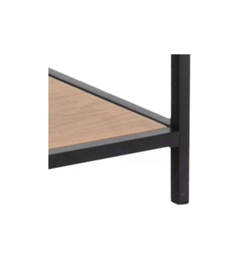 AC Design - Regal Seaford 114 x 35 x 185 cm, Eiche/Schwarz