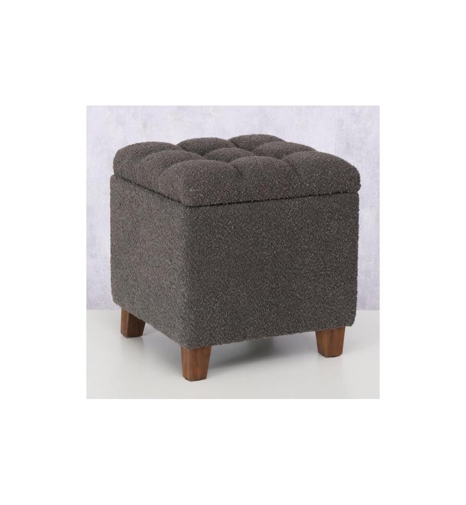 BOLTZE - Hocker Palur MDF/Kiefer, Dunkelgrau