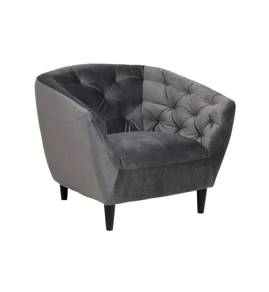 AC Design - Sessel Ria Dunkelgrau, 97 x 84 x 78 cm
