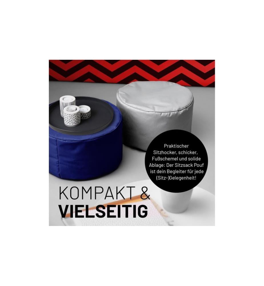 Lumaland - Sitzsack 45 x 25 cm, Navyblau