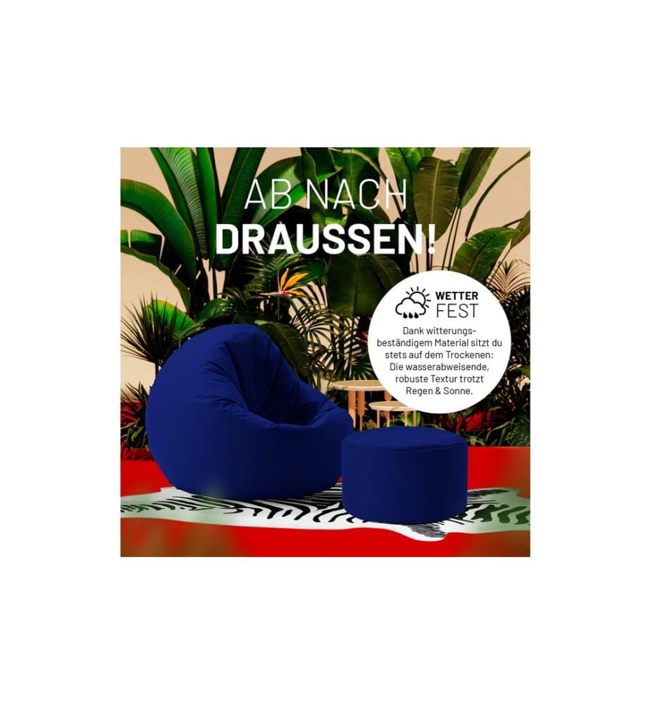 Lumaland - Sitzsack 45 x 25 cm, Navyblau