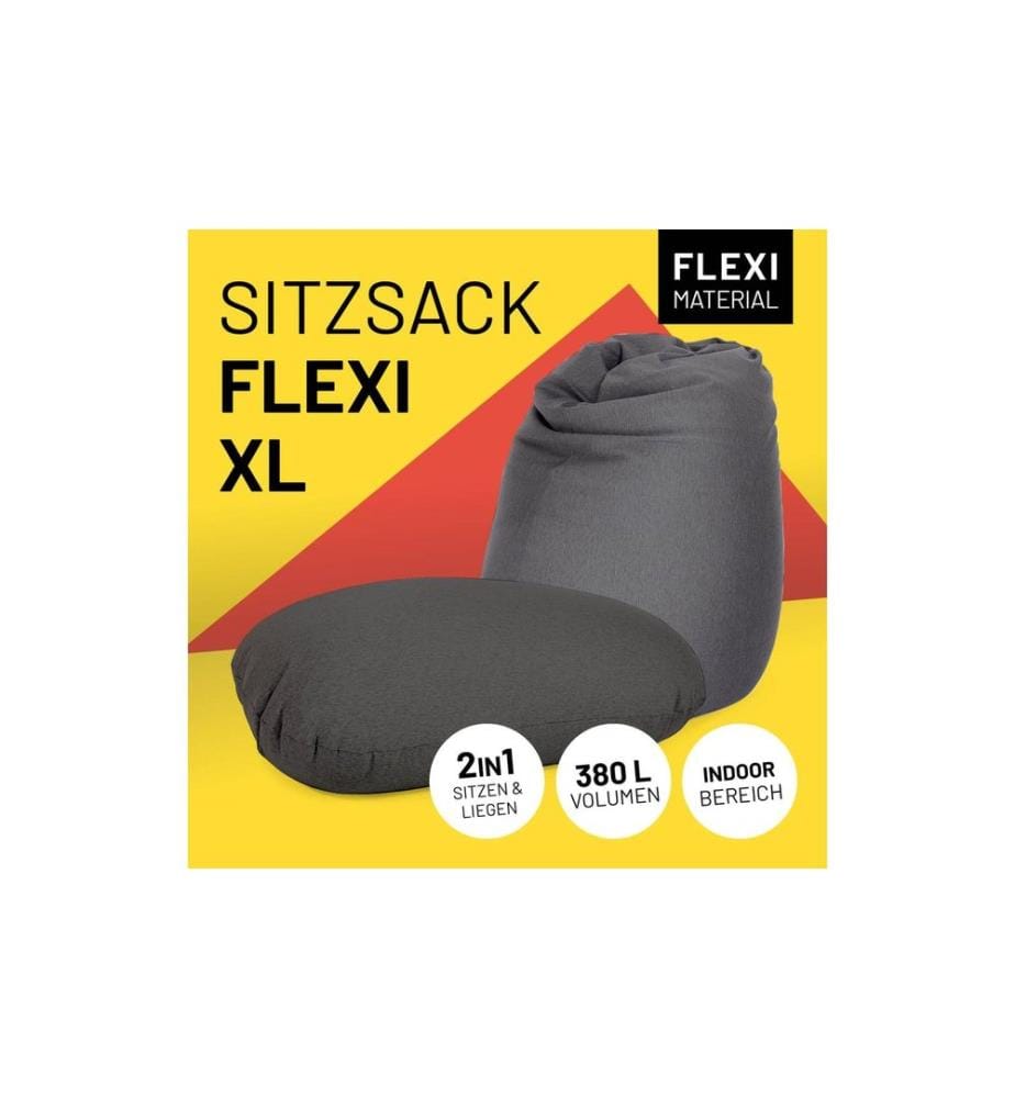Lumaland - Sitzsack Flexi Comfort 380 L, Dunkelgrau