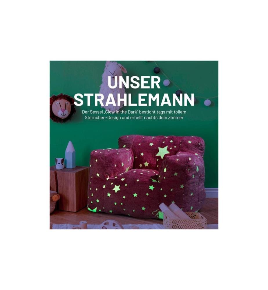 Lumaland - Sessel Glow in the Dark Rosa