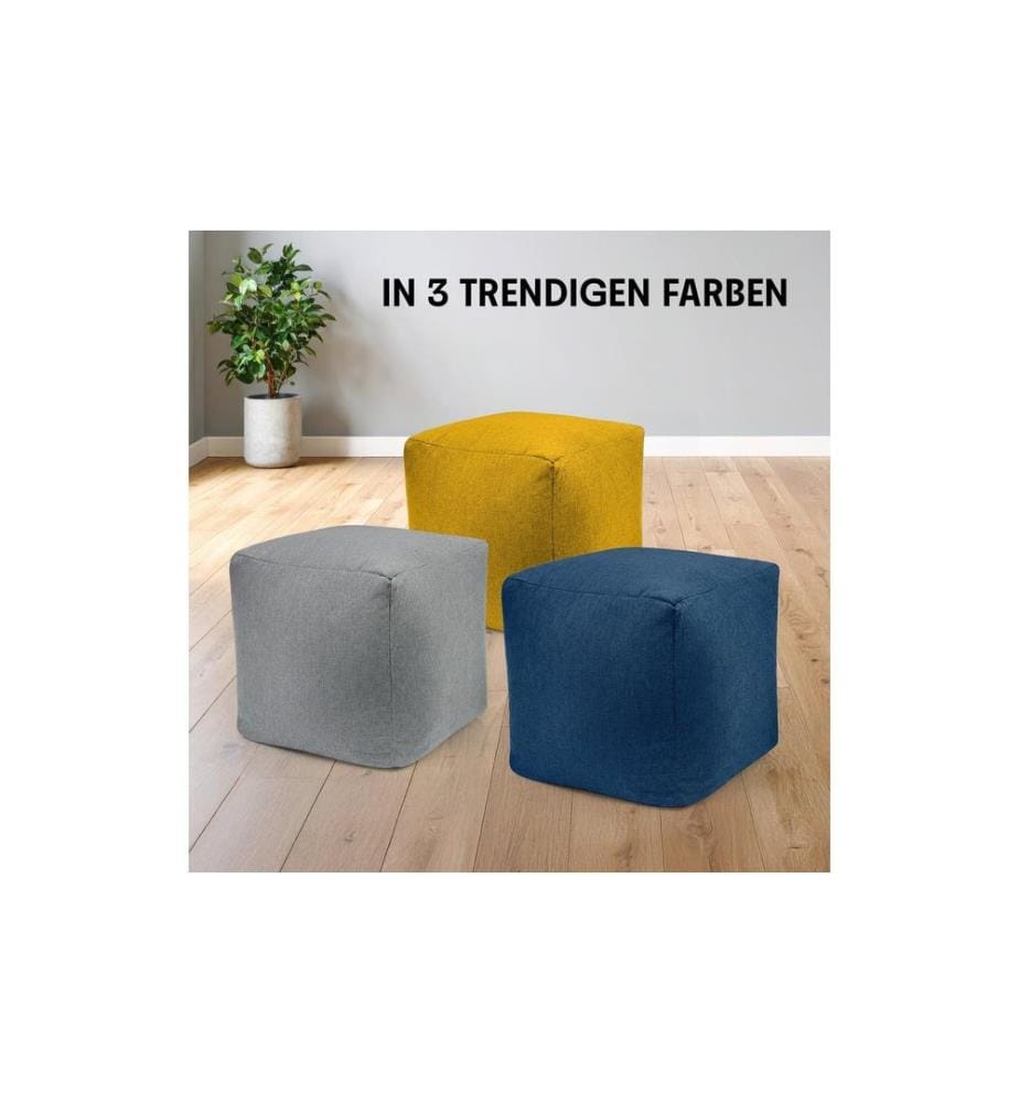Urbanara - Hocker Basic-Comfort 85 l, Blau