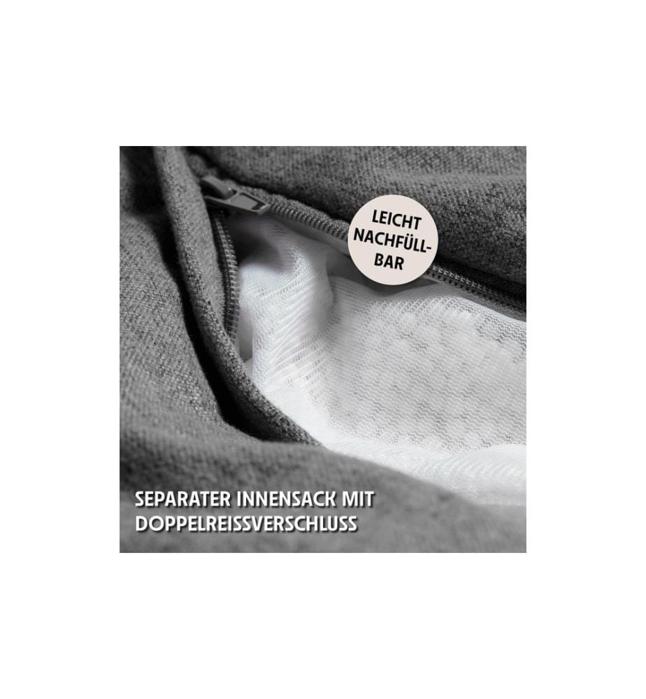 Urbanara - Sitzsack Basic-Comfort 250 l Polyester (PES), Grau