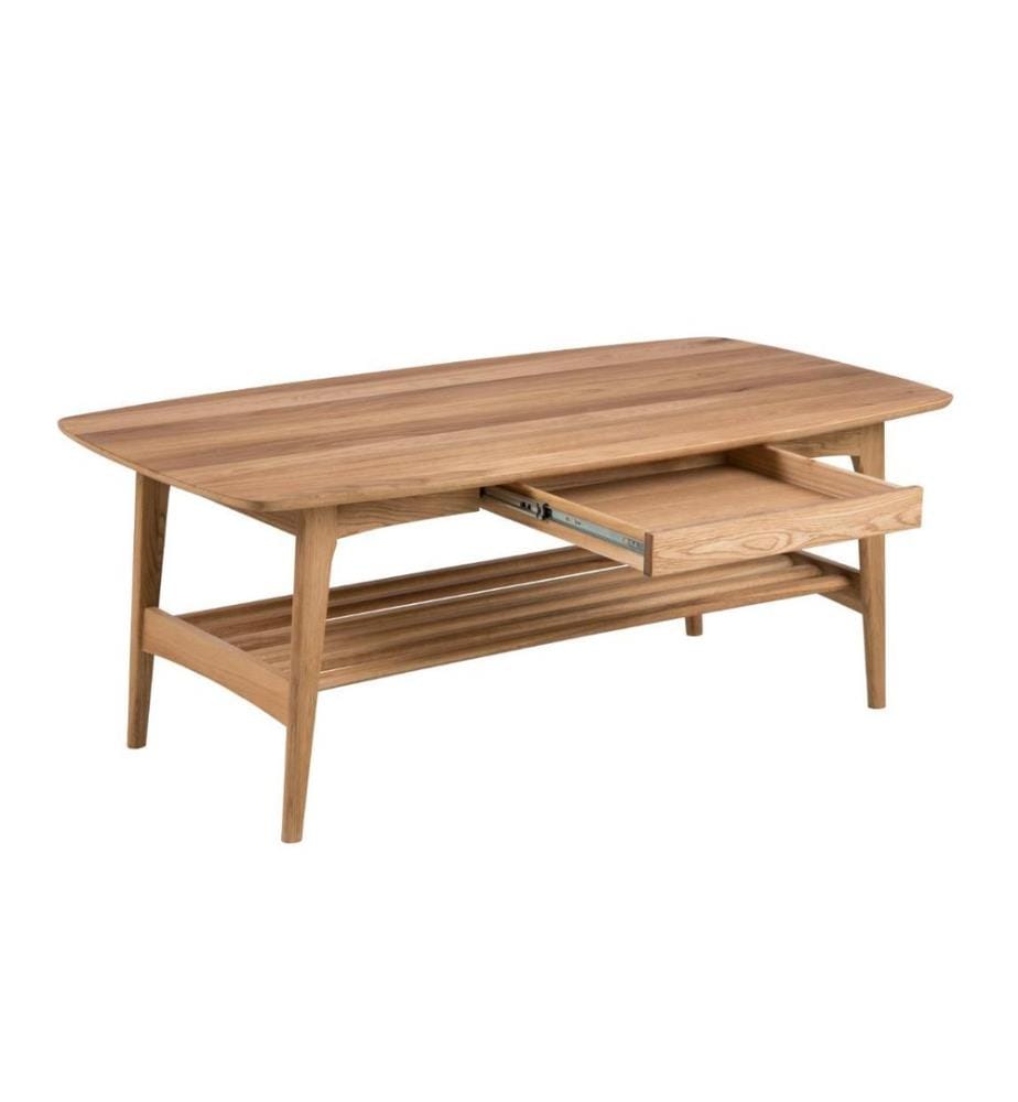 AC Design - Couchtisch Emma Braun, 130 x 70 x 51 cm