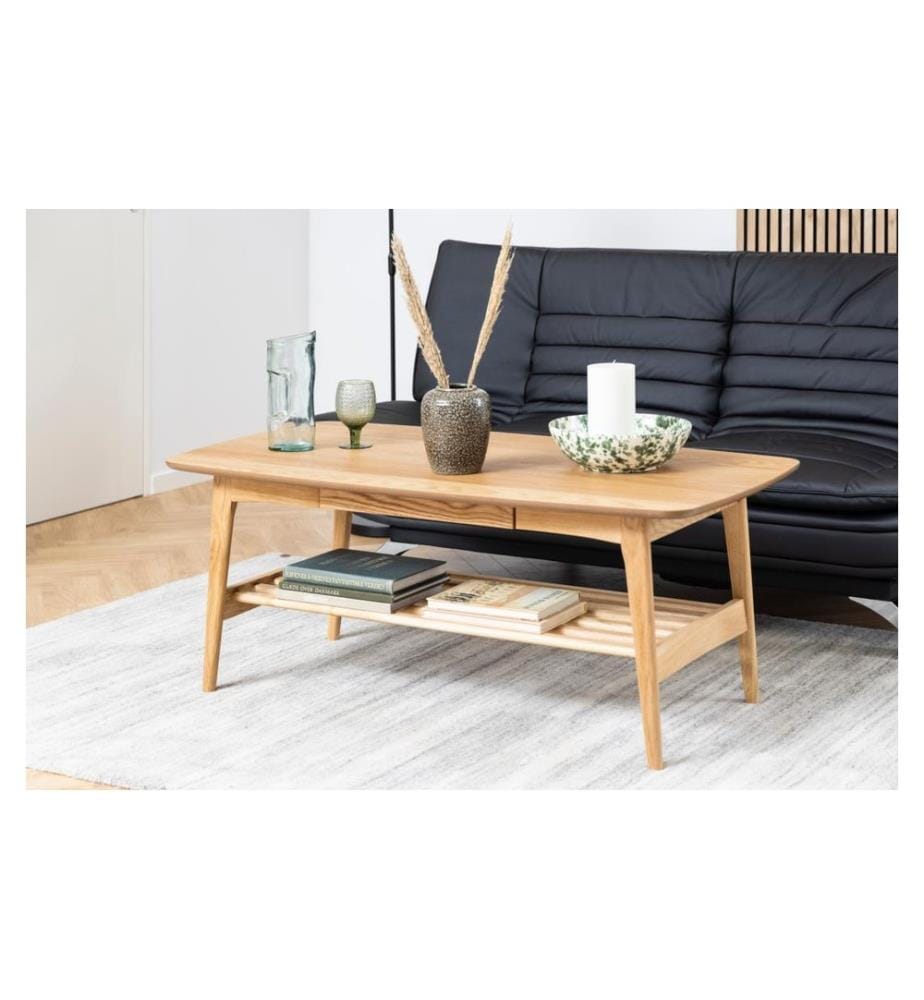 AC Design - Couchtisch Emma Braun, 130 x 70 x 51 cm
