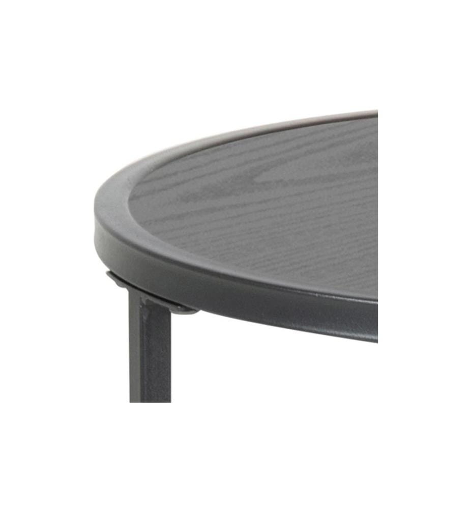 AC Design - Table d'appoint Seaford Noir, Ø 40 x 55 cm