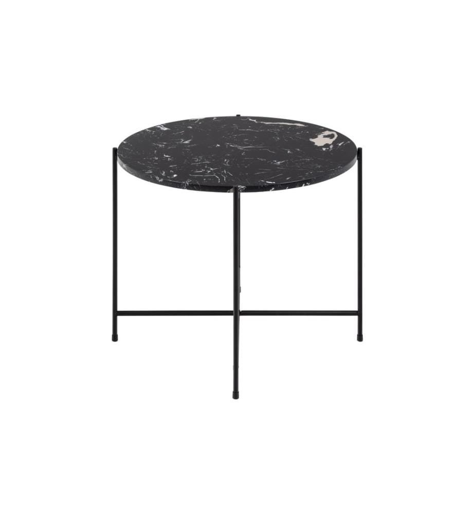 AC Design - Table basse Avila Noir, Ø 52 x 40 cm