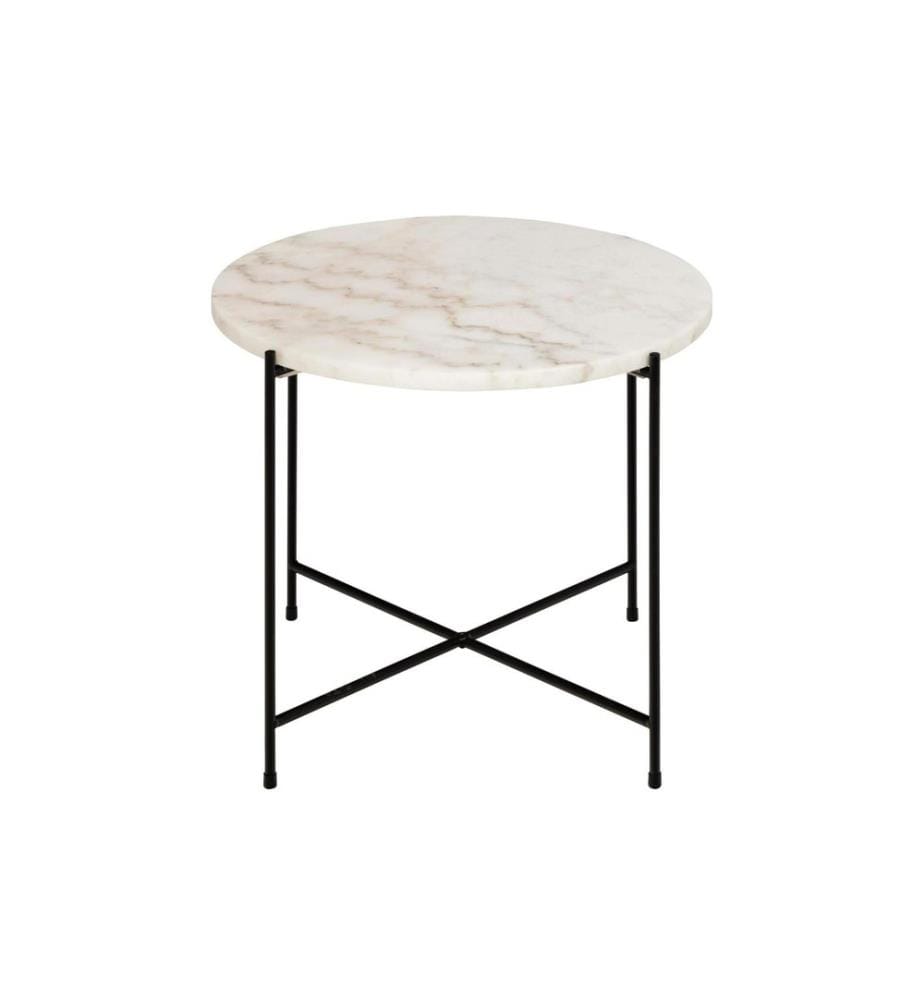 AC Design - Table basse Avila Blanc, Ø 52 x 40 cm
