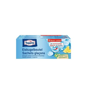 TOPPITS - Sac à glaçons 10 pièces, Bleu/Transparent